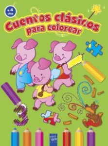 Cuentos Clasicos Para Colorear (+ 4 Años) Los Tres Cerditos